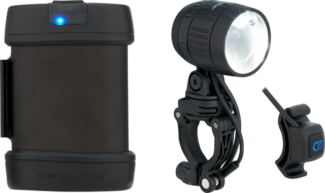 busch+müller Luz delantera IQ-XM Speed LED con aprobación StVZO - negro/170 Lux