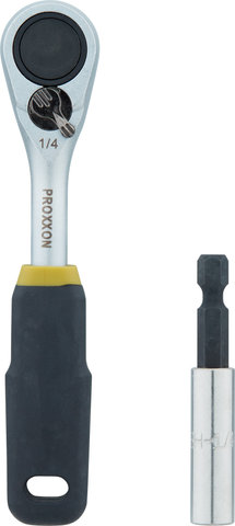 Juego de mecánica de precisión 1/4" c. carraca de bits MICRO 36 piezas - negro-plata/universal