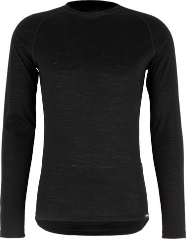 Merino Polyfibre Long Sleeve Base Layer - black/M