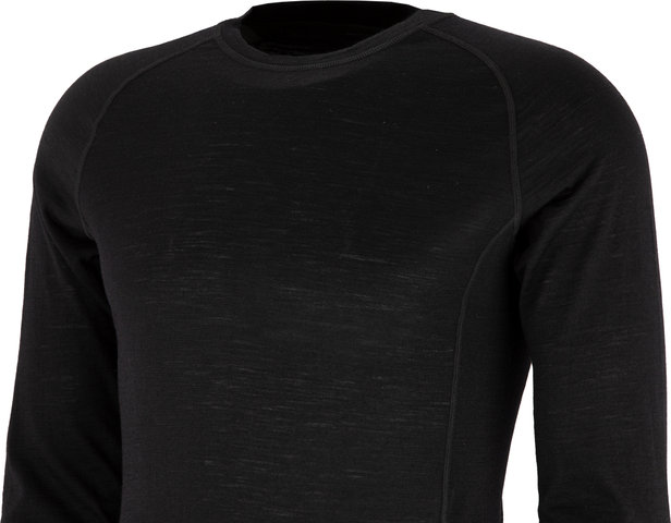 Merino Polyfibre Long Sleeve Base Layer - black/M