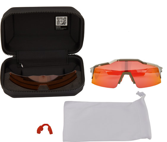 Speedcraft SL Hiper Sportbrille - soft tact grey camo/hiper red multilayer mirror