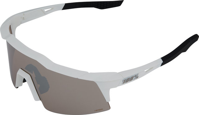 100% Speedcraft SL Hiper Sportbrille - matte white/hiper silver mirror