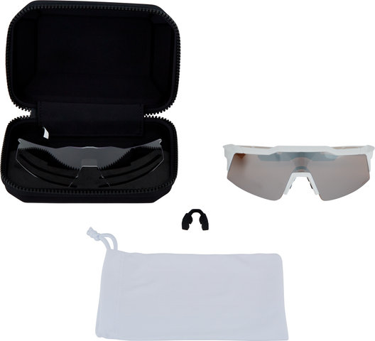 100% Lunettes de Sport Speedcraft SL Hiper - matte white/hiper silver mirror