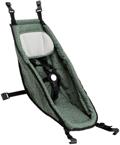 Asiento de bebé para remolques para niños - jungle green-black/universal