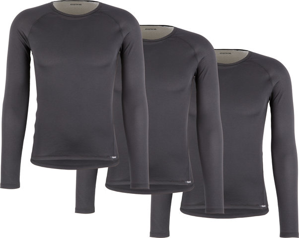 Paquete de 3 camisetas interiores Ride Thermal Longsleeve Base Layer - black/M
