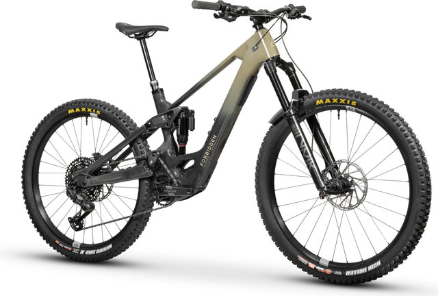 FORBIDDEN Vélo tout-terrain électrique Druid E T4 Carbon 29"/27,5" - sandstorm | S | 29" (avant), 27,5" (arrière) | 160 mm | 44 mm