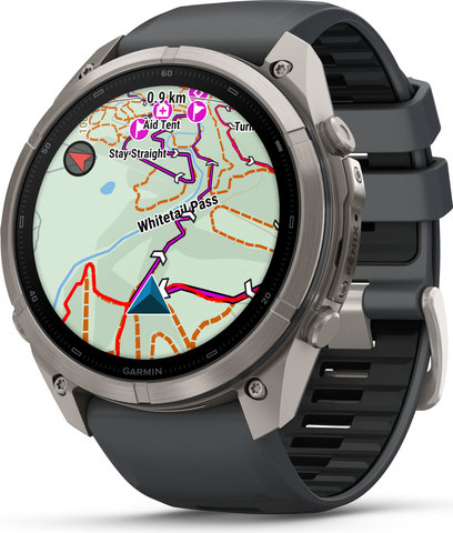 Garmin fēnix 9 Pro – inReach AMOLED Titan 51 mm Multisport-Smartwatch - graphit-schwarz