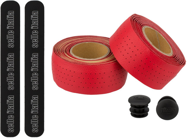 Selle Italia Smootape Classica Leather Handlebar Tape - red/universal