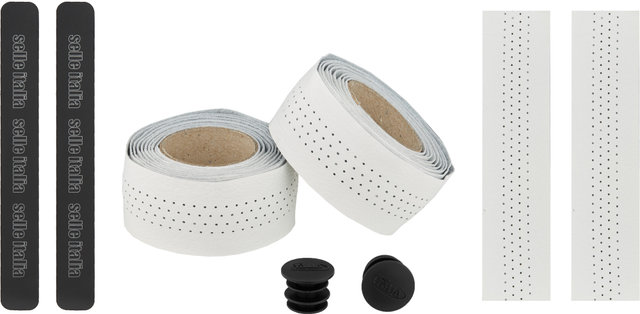 Ruban de Guidon en Cuir Smootape Classica - blanc/universal