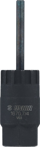 Unior Bike Tools Extractor de cassettes 1670.7/4 para Shimano con pin guía - black/universal