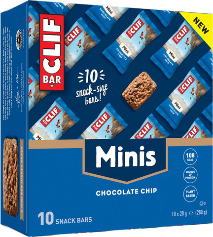 CLIF Bar Mini Barres Énergétiques - 10 pièces - chocolate chip/280 g