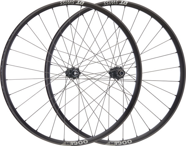 DT Swiss Set de Roues M 1900 SPLINE 30 Disc Center Lock 27,5" - noir/Set de 27,5" (avant 15x100 + arrière 12x142) Shimano