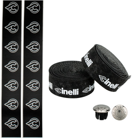 Cinelli Logo Velvet Handlebar Tape - black and white/universal