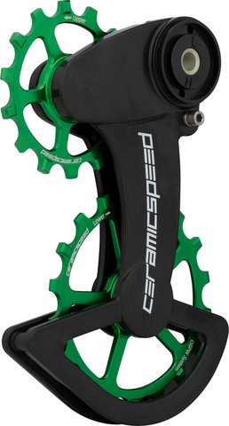 CeramicSpeed Sist. de engranajes OSPW X Coated SRAM Rival 1 T. 3 - Limited Edition - green/14 dientes (rueda guía), 18 dientes (rueda tensora)