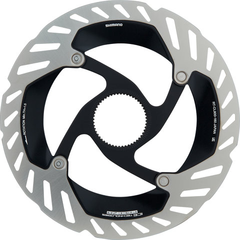 RT-CL900 Center Lock Brake Rotor for Dura-Ace w/ Internal Teeth - black-silver/160 mm