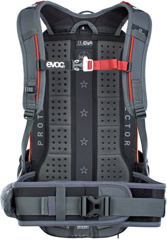 evoc FR Enduro Protector Backpack - carbon grey-chili red/16 litres, M/L
