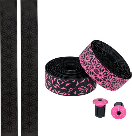 thumbnail image 2 of Supacaz Super Sticky Kush Bar Tape - Rad + Pink Star Plugs, High-Grip Cycling Handlebar Tape 2 of 9