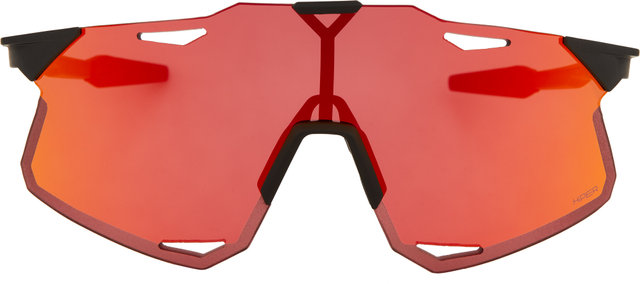 100% Lunettes de Sport Hypercraft Hiper - matte black/hiper red multilayer mirror