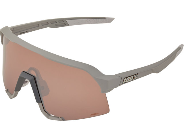 S3 Hiper Sports Glasses - soft tact stone grey/hiper crimson silver mirror