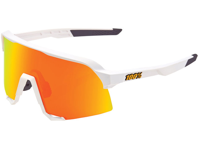 S3 Hiper Sportbrille - soft tact white/hiper red multilayer mirror