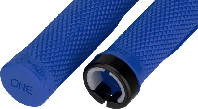OneUp Components Lock-On Lenkergriffe - blue/136 mm
