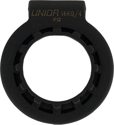 Unior Bike Tools Extracteur de Cassette 2 en 1 avec Clef à Rayons 1669/4 - black/universal