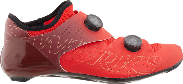 S-Works Ares Road Shoes - flo red-maroon/43
