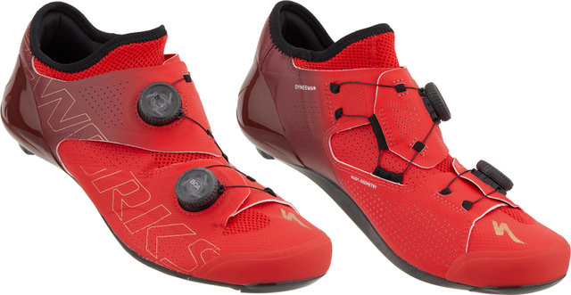 Specialized S-Works Ares Rennradschuhe - flo red-maroon/43