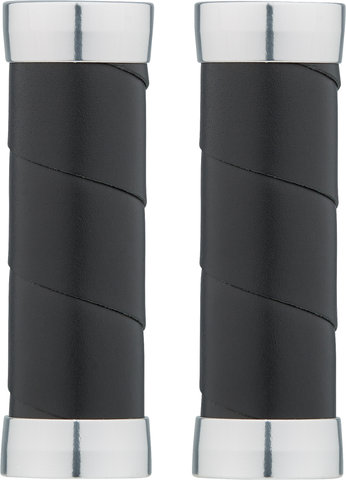 Brooks Slender Leather Handlebar Grips for Twist Shifters (two-sided) - black/100 mm / 100 mm