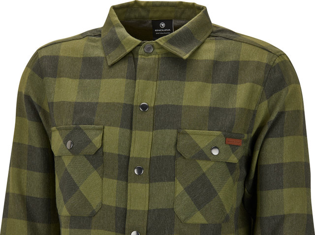 Hummvee Flannel Shirt - bottle green/M