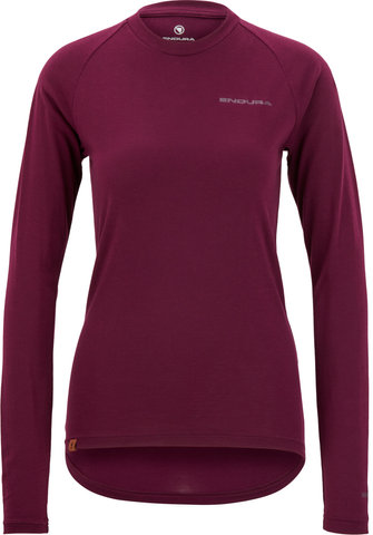 Camiseta interior para damas BaaBaa Blend L/S Baselayer - aubergine/S