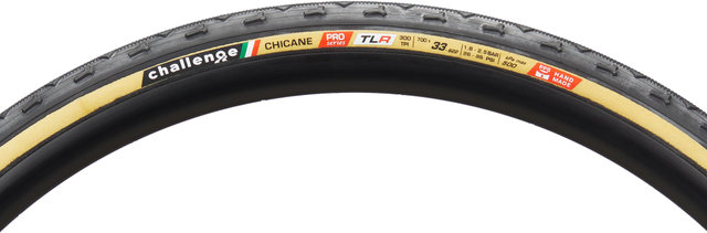 Challenge Chicane Pro Handmade TLR 28" Folding Tyre - black-light brown/33-622 (700x33c)