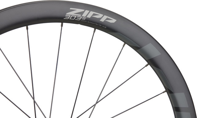 Zipp 303 S Carbon Tubeless Disc Center Lock Laufradsatz - black/28" Satz (VR 12x100 + HR 12x142) SRAM XDR