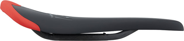 Selle en Carbone avec Cuir Komm-Vor+ - carbone-rouge mat/130 mm