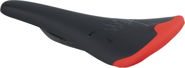 Selle en Carbone avec Cuir Komm-Vor+ - carbone-rouge mat/130 mm