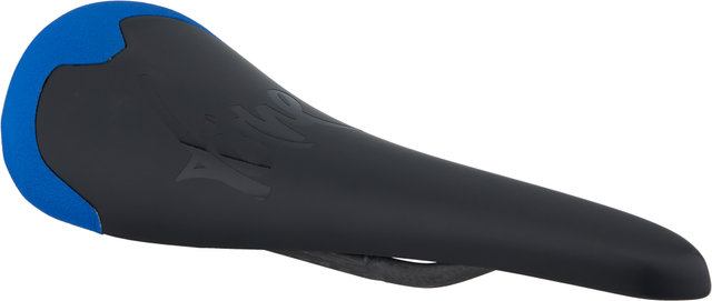 Selle en Carbone avec Cuir Komm-Vor+ - carbone-bleu mat/130 mm