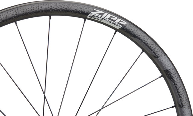 Zipp 202 Firecrest® Carbon Tubeless Center Lock Disc Wheelset - black/28" set (front 12x100 + rear 12x142) SRAM XDR