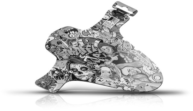 Guardabarros schlamm:PE Mudguard - stickerbomb-ultra black/universal