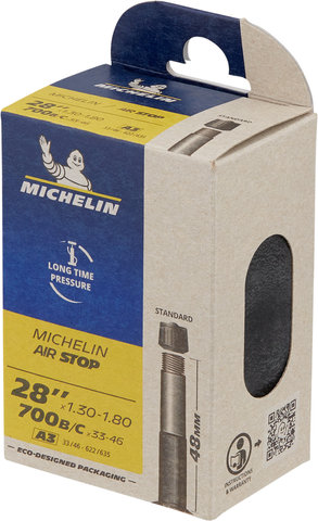 Michelin Cámara de aire A3 Airstop para 28" - universal/33-46 x 622-635 AV 48 mm