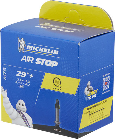 Michelin Cámara de aire A6 Airstop MTB para 29+ - negro/29 x 2,4-3,0 SV 40 mm