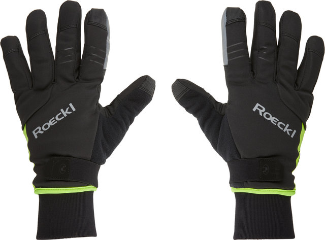 Roeckl Villach 2 Ganzfinger-Handschuhe - black-fluo yellow/8