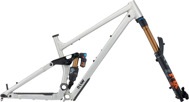 RAAW Mountain Bikes Kit de Cadre Madonna V2.2 29" avec Fox Float X2 2POS et 38 Float GRIP2 - raw matt/M, 60 mm