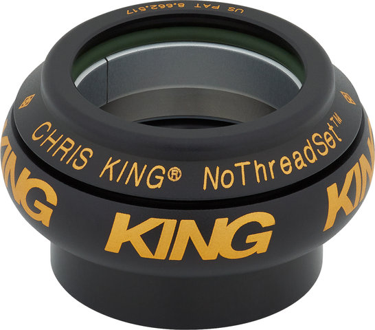 Chris King NoThreadSet EC34/28,6 - EC44/33 GripLock Steuersatz - two tone-black-gold/EC34/28,6 - EC44/33