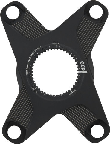 Rotor Étoile de Pédalier ALDHU 3D+ / VEGAST, 4 bras, boulonnage de 110 mm - noir mat