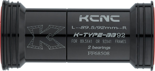 KCNC Pressfit Eje de pedalier 41 x 92 mm - negro/Pressfit
