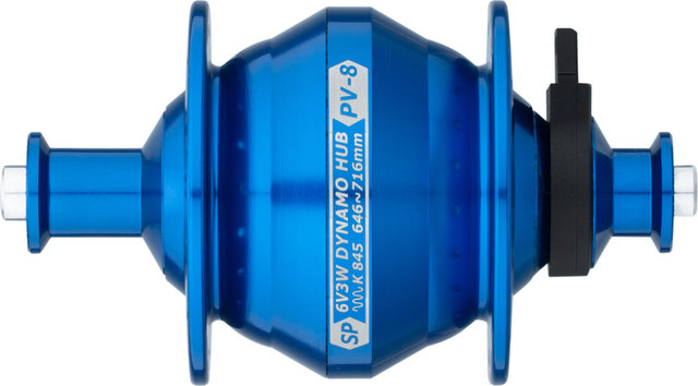 Shutter Precision Moyeu à Dynamo PV-8 V-Brake - bleu | 32