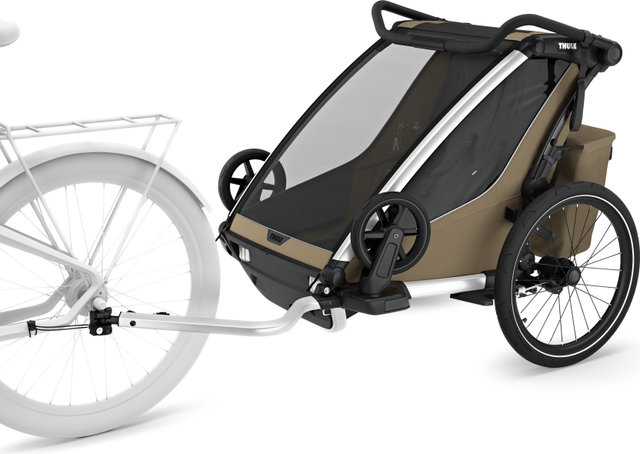Thule Chariot Cross 2 double Kinderanhänger - faded khaki/20"