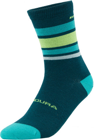 BaaBaa Merino Stripe Socks - deep teal/37-42