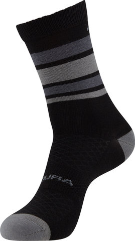 BaaBaa Merino Stripe Socks - matte black/42.5-47