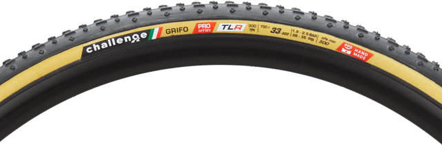 Challenge Grifo Pro Handmade TLR 28" Folding Tyre - black-light brown/33-622 (700x33c)